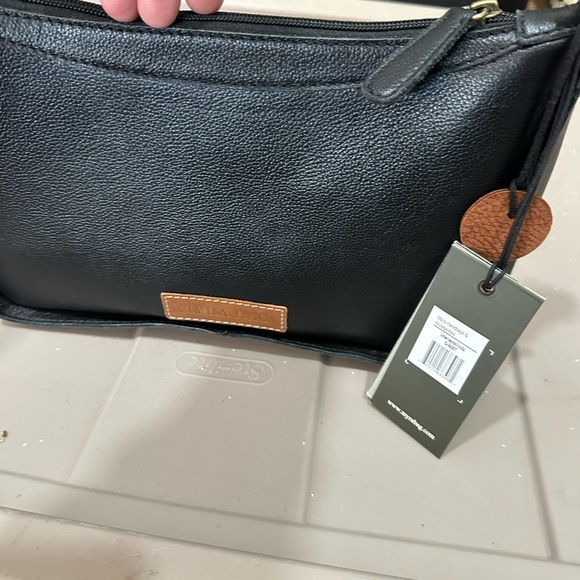 Myra Bag Black and Orange Floral Patterned Purse - Picture 2 of 2